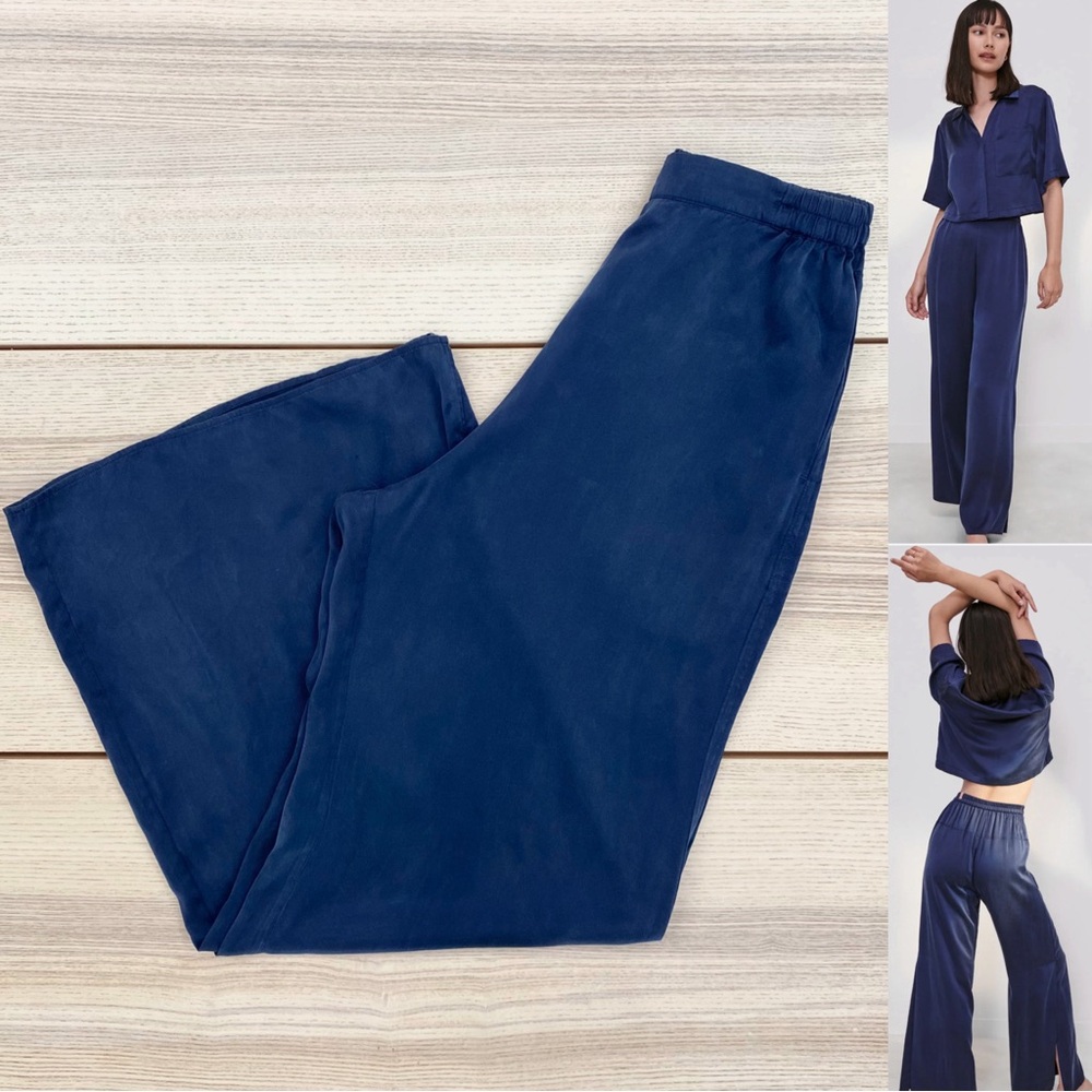 LUNYA Silk Wide-Leg Pants | Size S